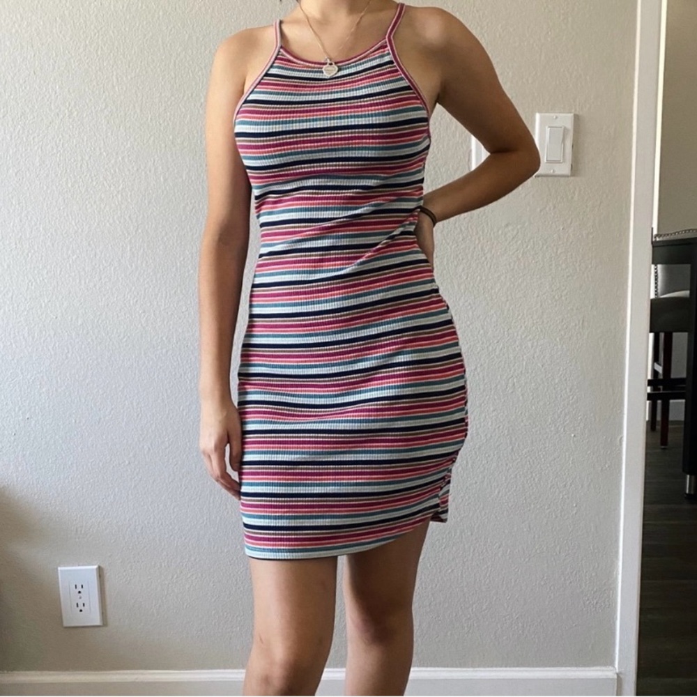 Hollister Multicolor Striped Mini Dress